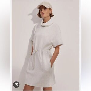 VARLEY Sophie Mini Dress in Ivory Marl - XS